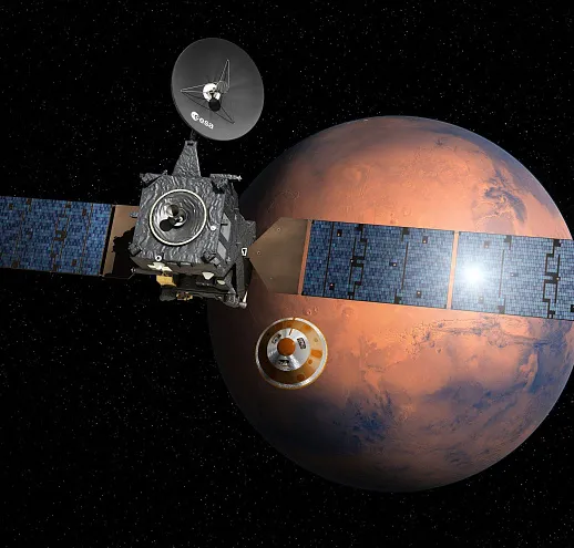 Российско-европейская космическая миссия ExoMars-2016 получила первые снимки Красной планеты